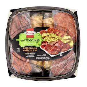 HORMEL GATHERINGS® Party Tray, Peppeorni & Hard Salami, 8/1.75lb ...