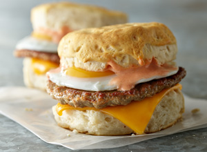 Sausage Egg and Cheese Breakfast Sandwich