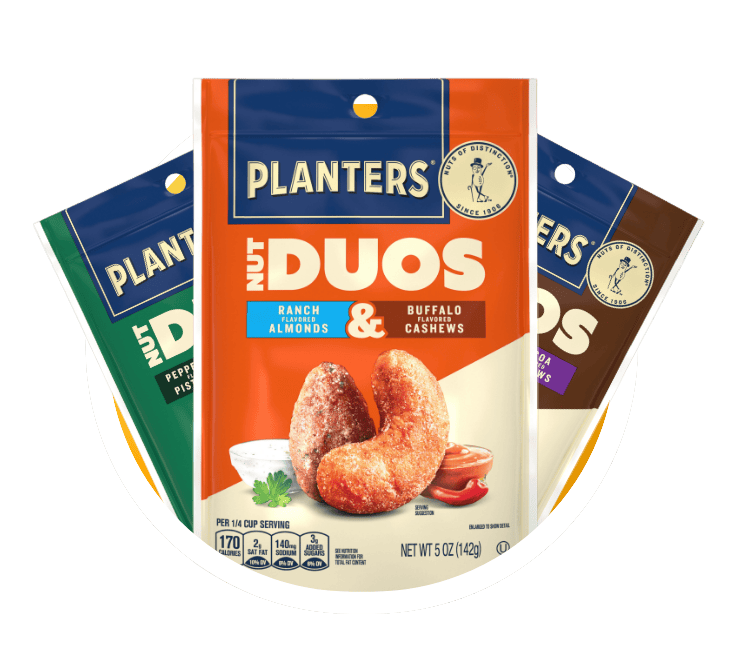 Image of three Planters Nuts Duos