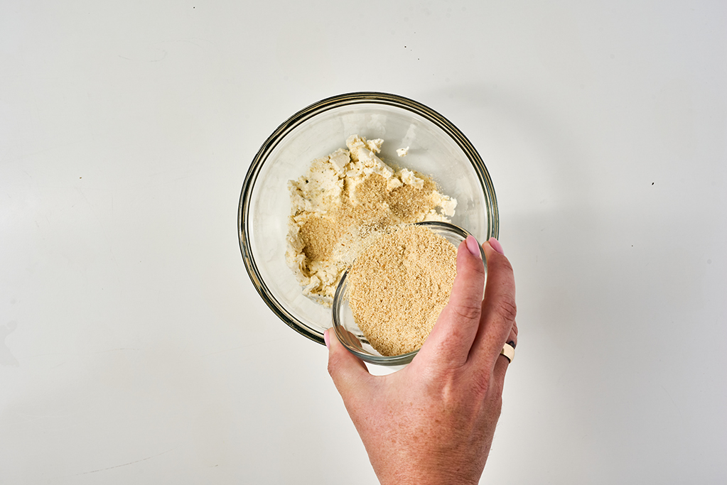 Pouring ingredients into a bowl