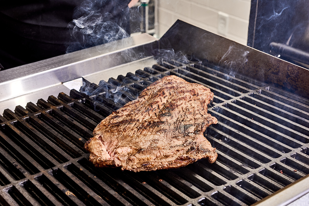 Steak on a grill