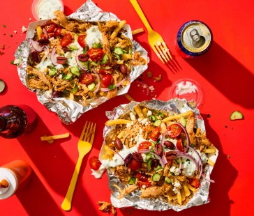 Loaded Dirty Fries with Pulled Chicken